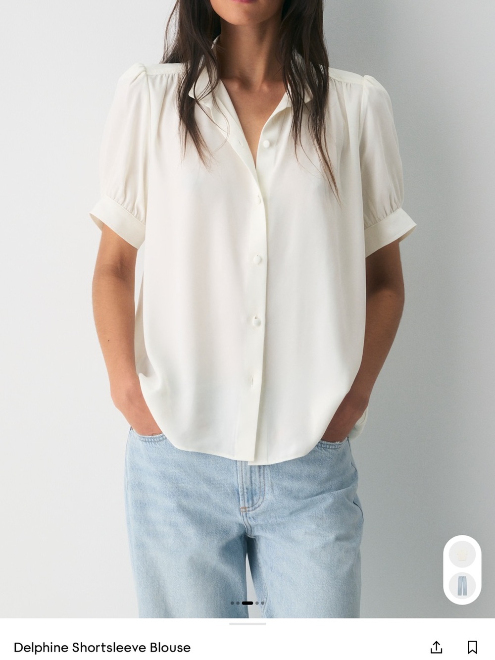 Aritzia Delphine Shortsleeve Blouse
